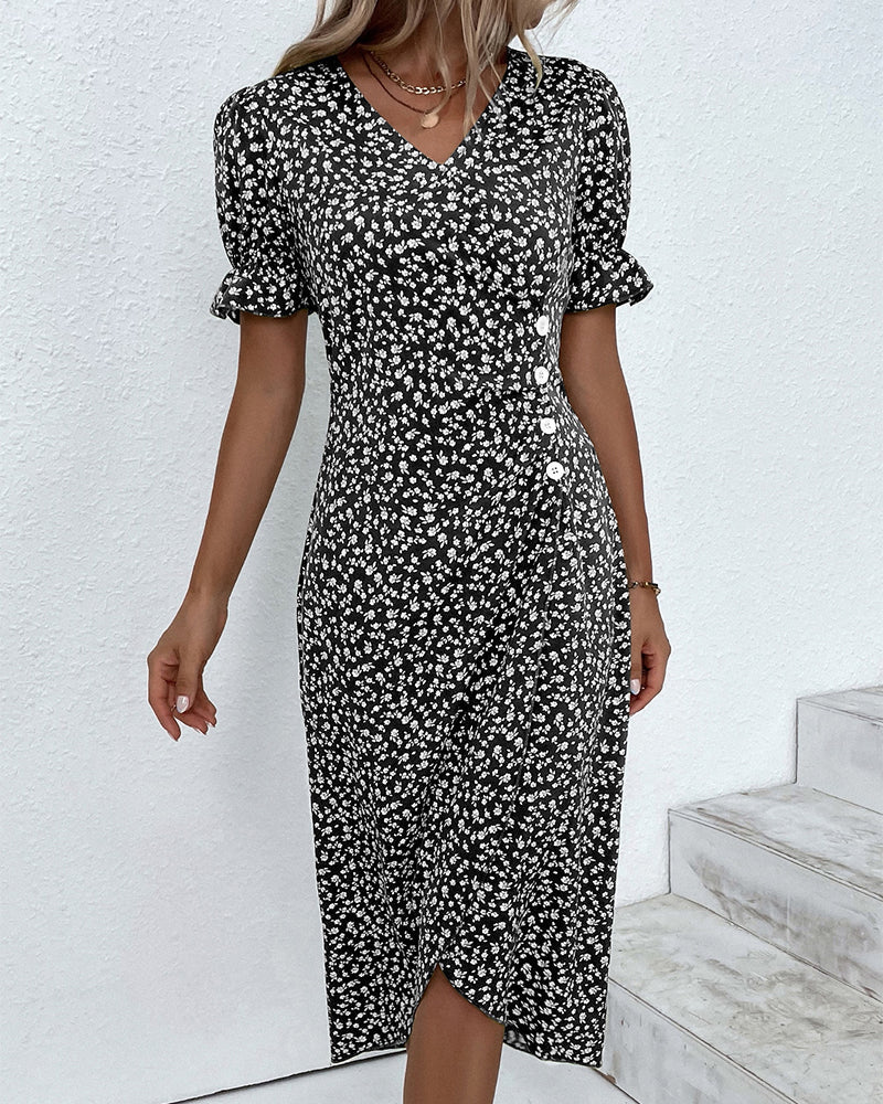 Ellaine - Floral Tummy Covering Summer Dress