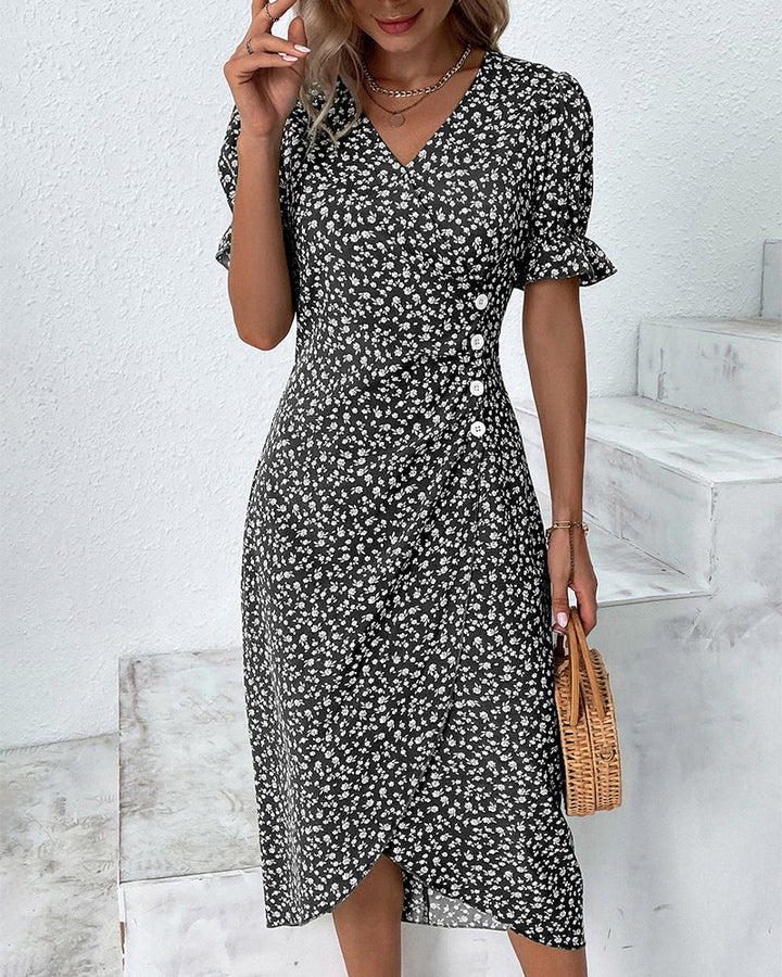 Ellaine - Floral Tummy Covering Summer Dress