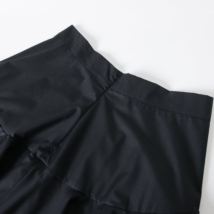 A-Line High Waisted Falbala Solid Color Long Skirts Skirts Bottoms
