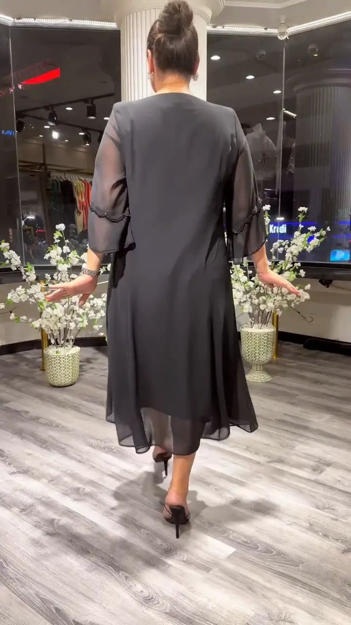 SAMARA – WOMEN'S CHIFFON SOLID COLOR LOOSE DRESS