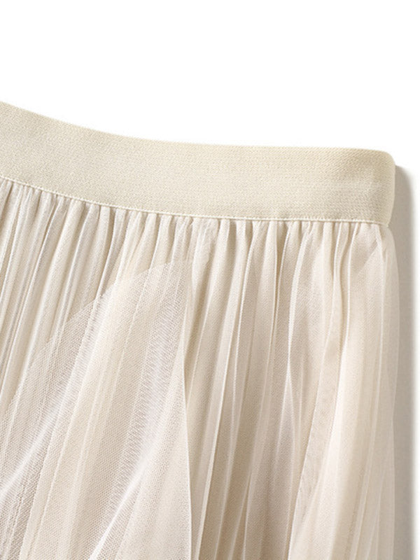 Original Stylish 7 Colors Falbala Gauze Skirt