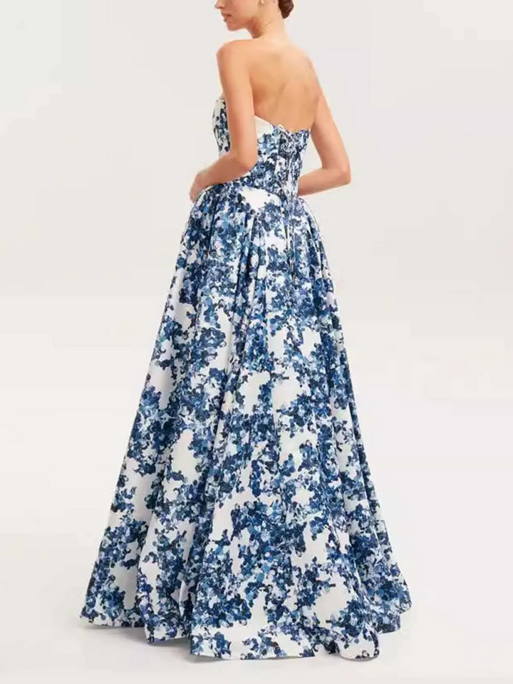Ruby - Elegant Sleeveless 3D Tailored Long Evening Gown