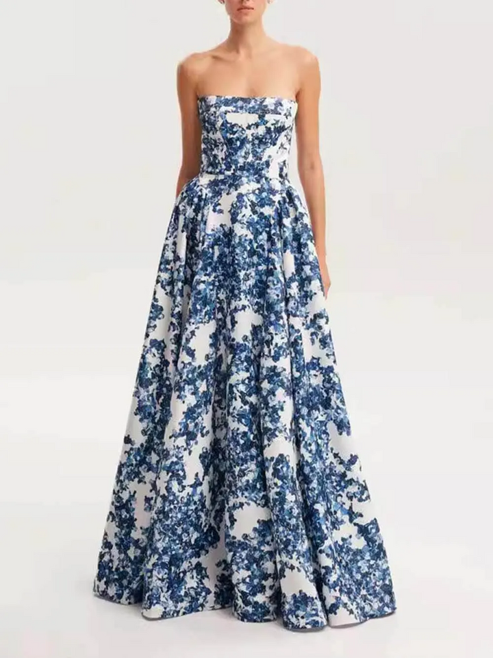 Ruby - Elegant Sleeveless 3D Tailored Long Evening Gown