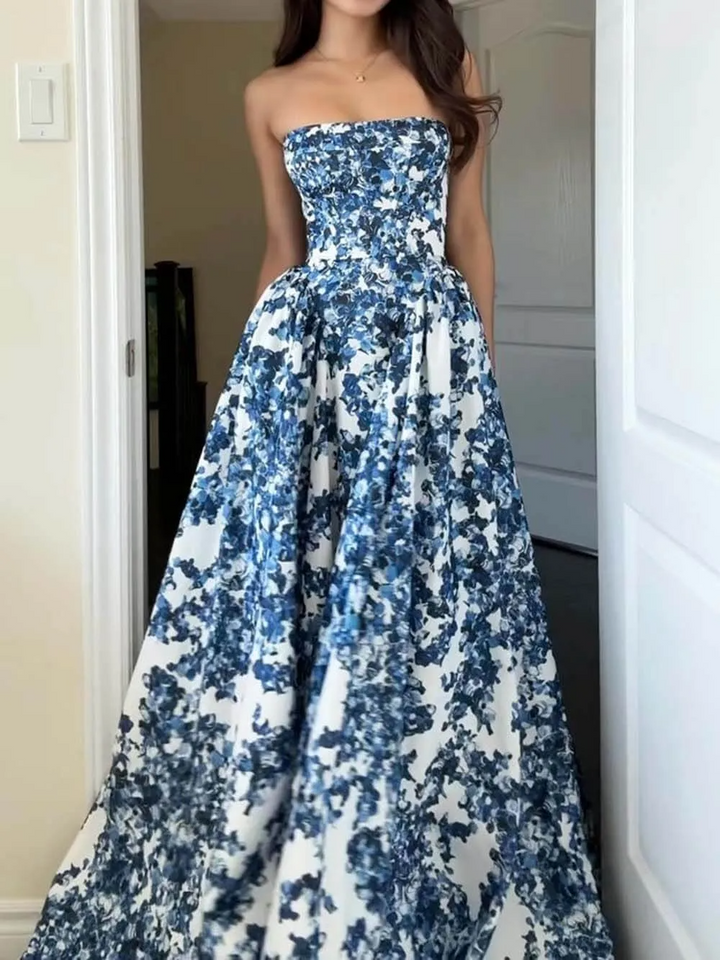 Ruby - Elegant Sleeveless 3D Tailored Long Evening Gown