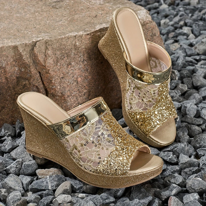 Alexis - Elegant Lace High Heel Sandals