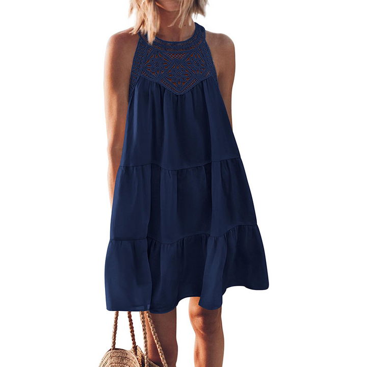 EleganceFlow™ High-Waist Sleeveless Maxi Dress