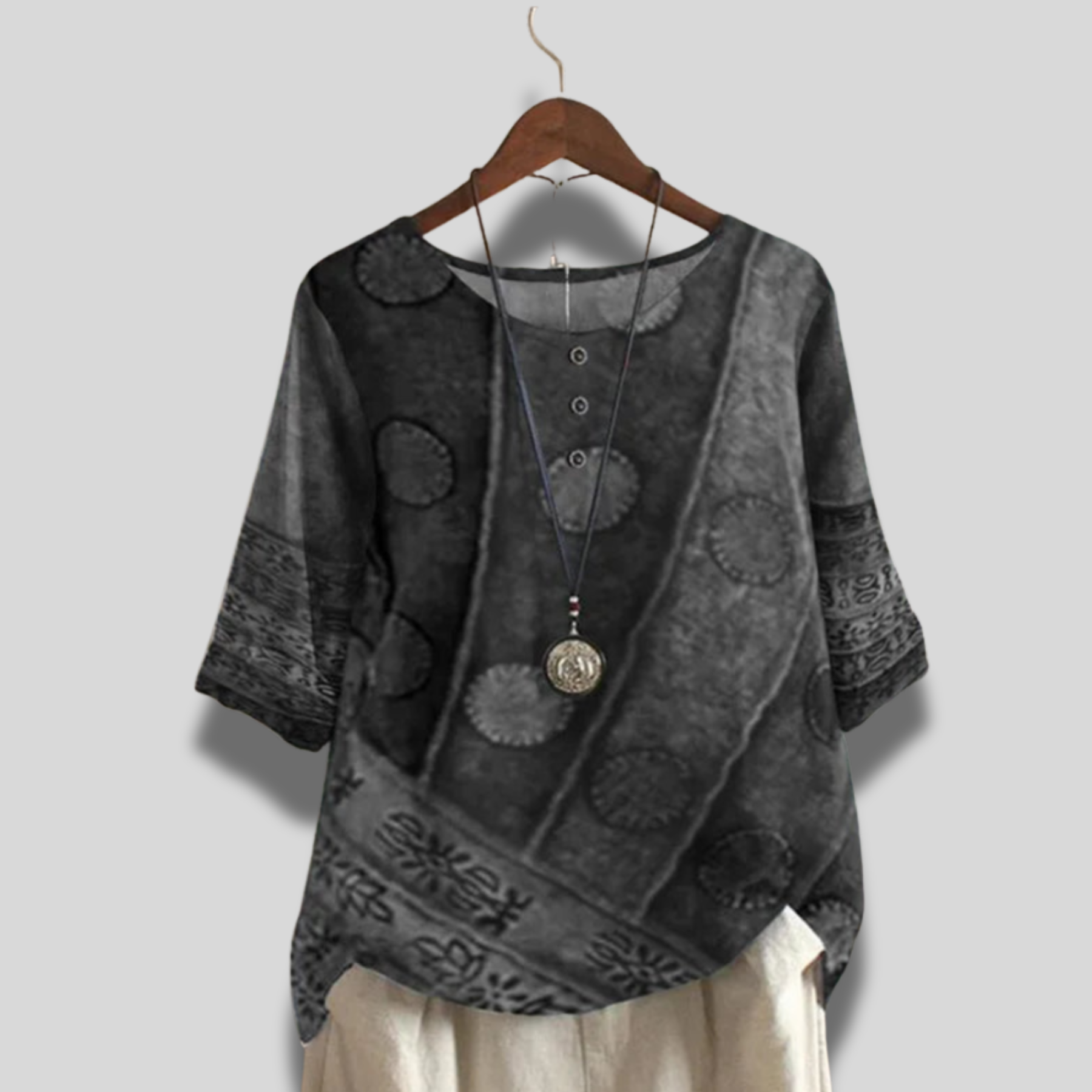 Elmara | Boho Patchwork Blouse