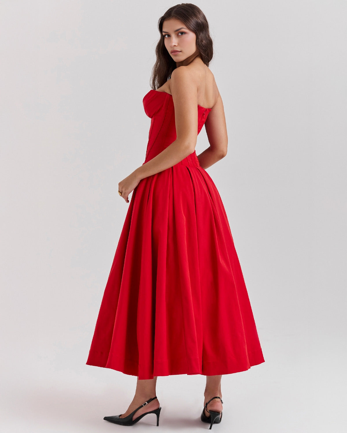 Elegant Amalfi Midi-Kleid für stilvollen Auftritt
