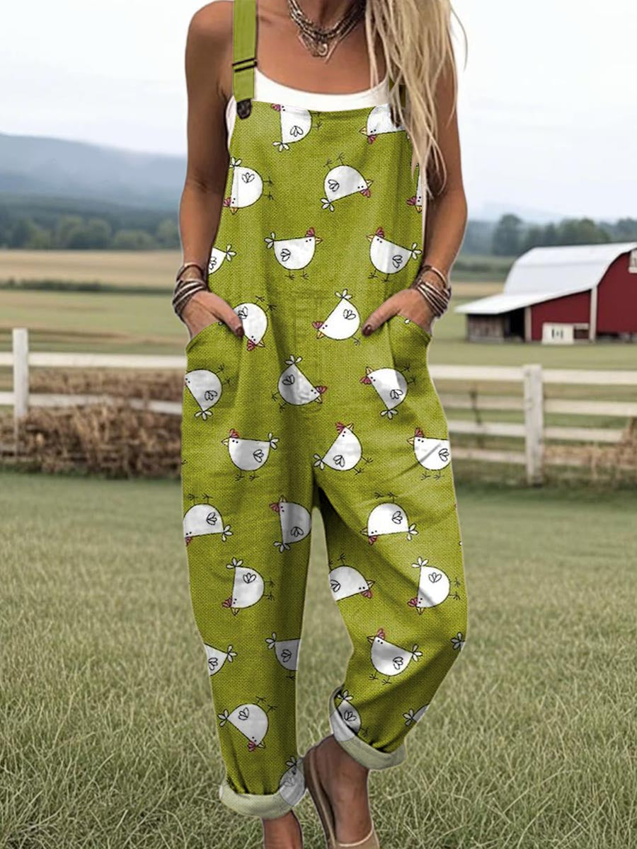 Women's Vintage Wide Leg Jumpsuit - Effortless Style & Comfort