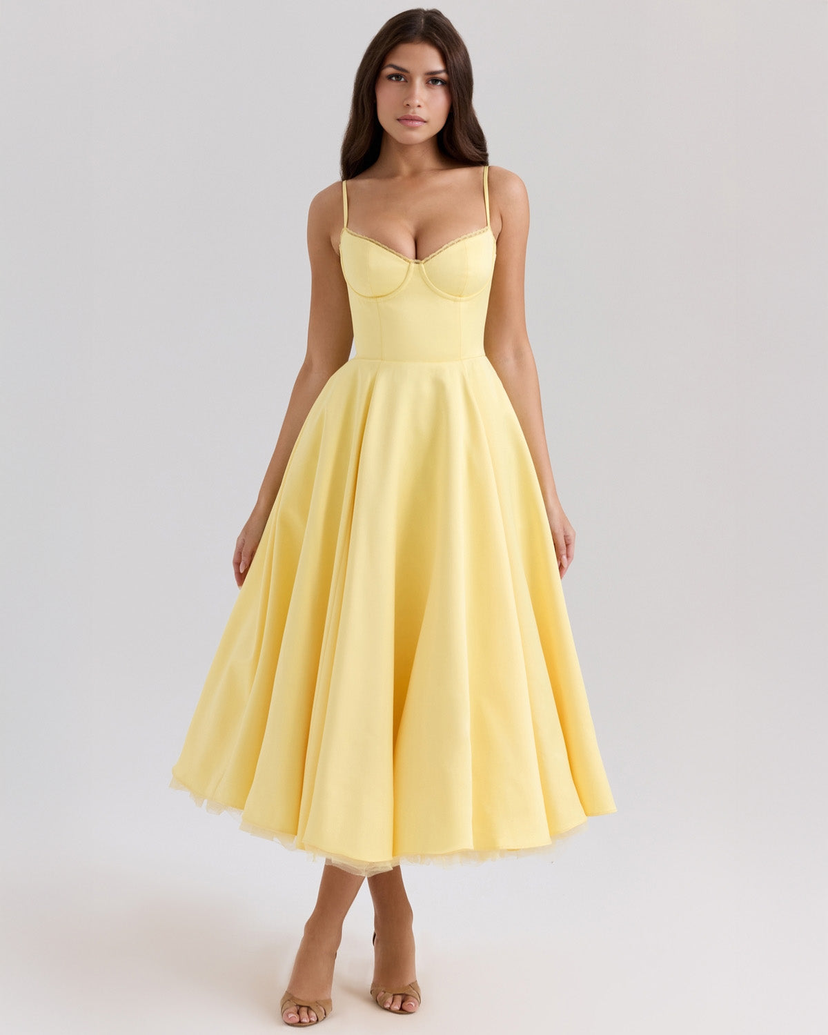 Vestido midi Selene elegante y sofisticado