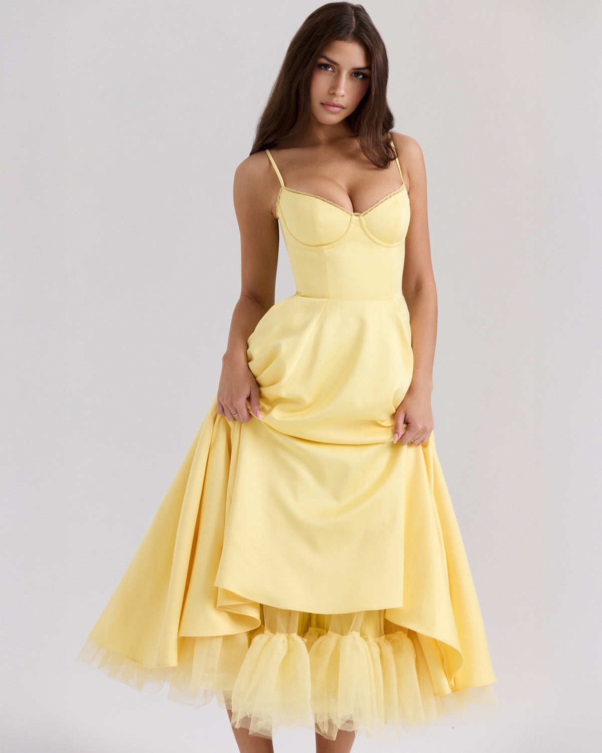 Vestido midi Selene elegante y sofisticado