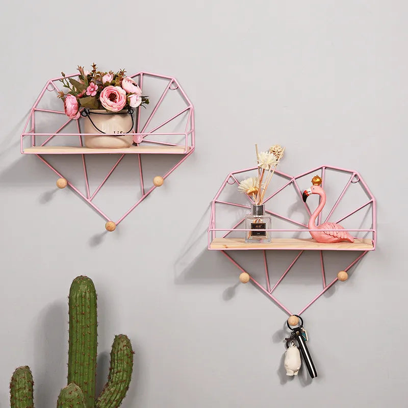 Heart-Shaped Wall Shelf – Nordic Iron Design