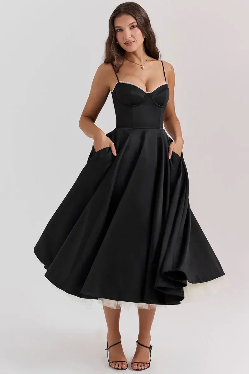Minerva - Luxury Spaghetti Strap Princess Dress