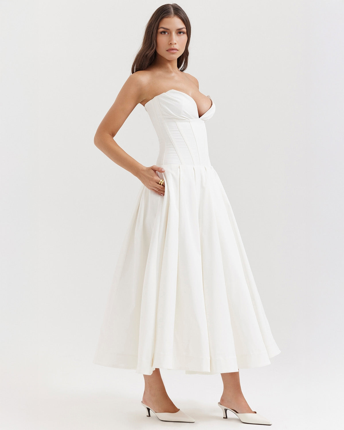 Elegant Amalfi Midi-Kleid für stilvollen Auftritt
