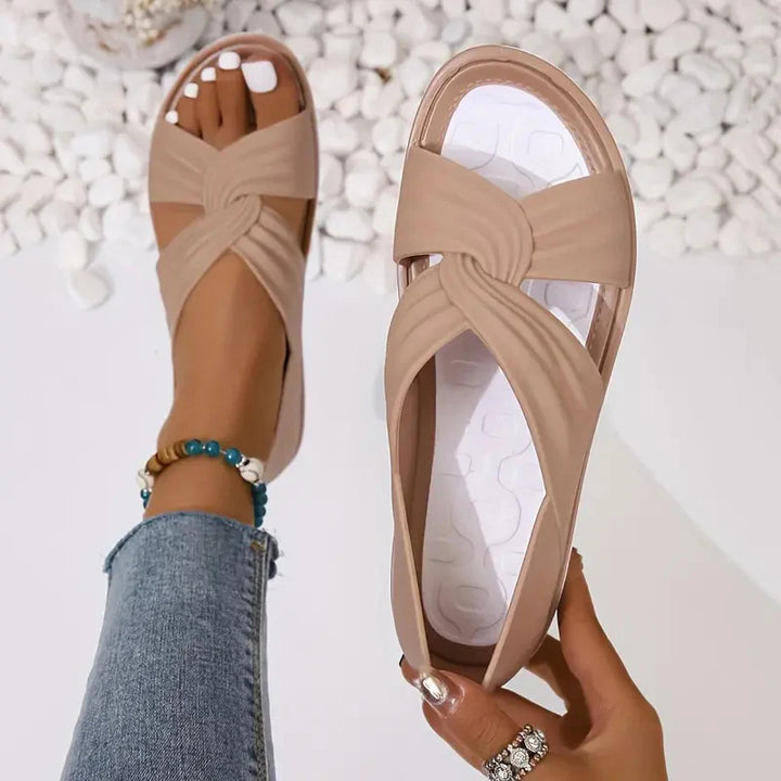 Soft Knot Slide Sandals – Lightweight Comfort Summer Slip-On Slides for Everyday Wear