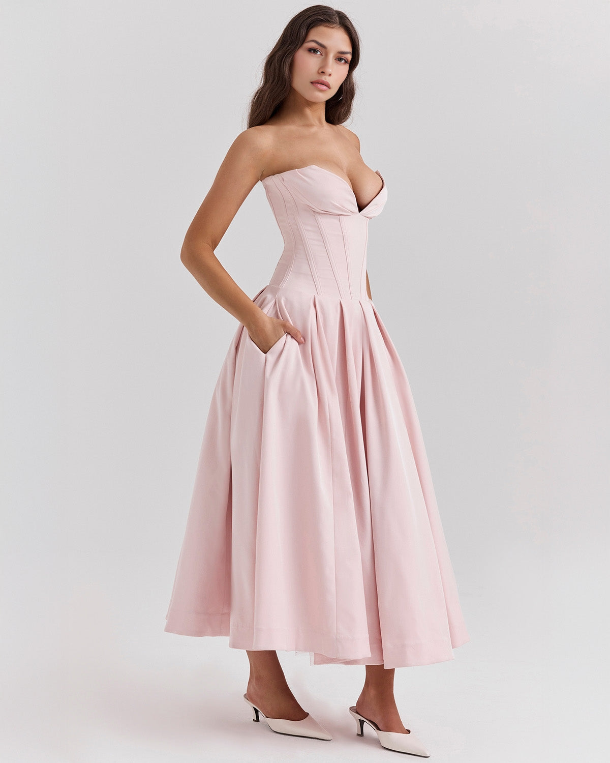 Elegant Amalfi Midi-Kleid für stilvollen Auftritt
