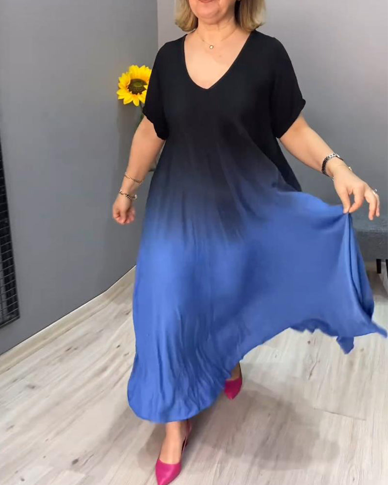 Joan - Summer Gradient Flowy Maxi Dress