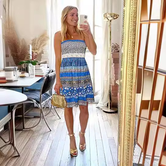 SunMuse™ Backless Floral Summer Dress
