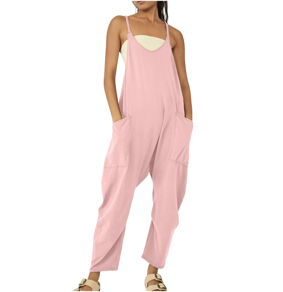 Women’s Utility Zipper Sling Jumpsuit with Pocket
