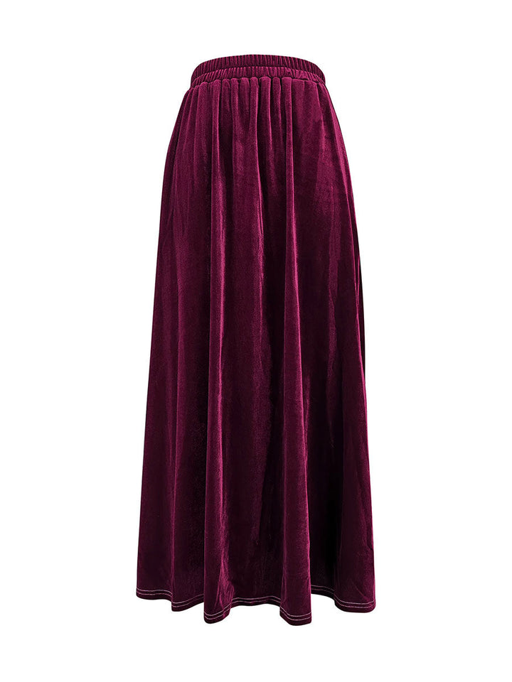 A-Line Loose Solid Color Skirts Bottoms