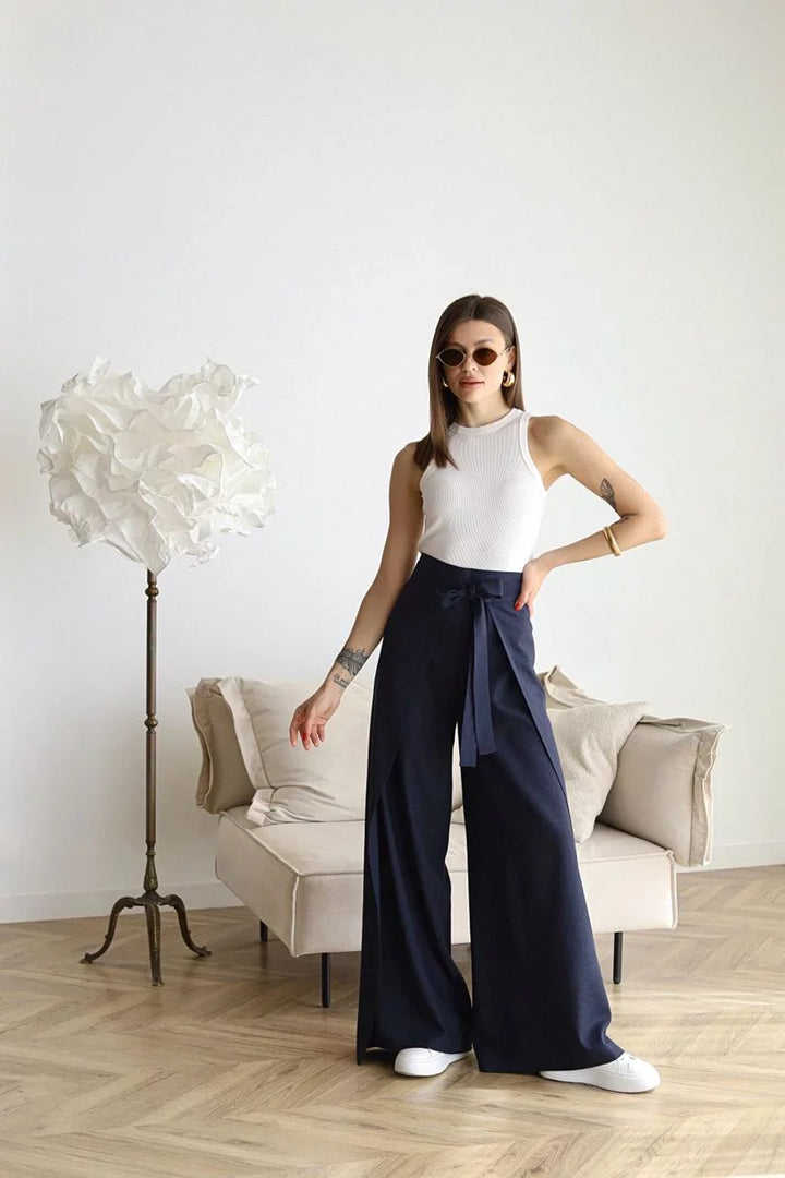 Flowy Linen Trousers – Lightweight Breathable Pants for Spring Summer Everyday Styling