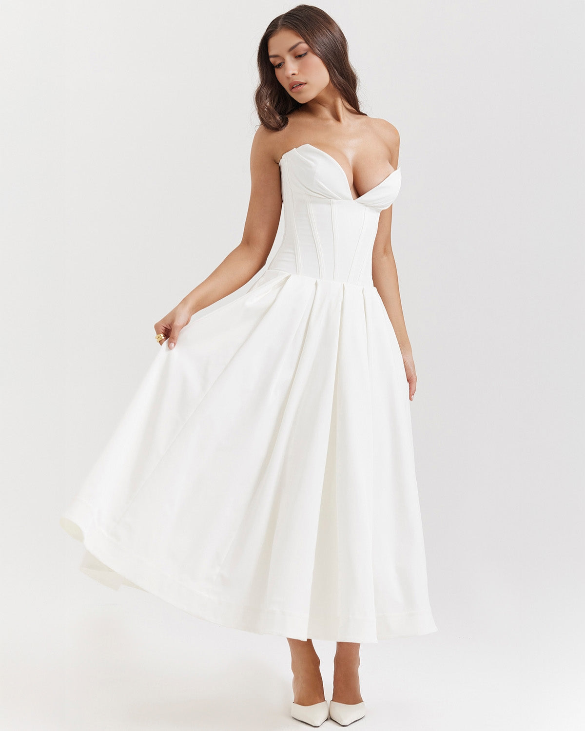 Elegant Amalfi Midi-Kleid für stilvollen Auftritt