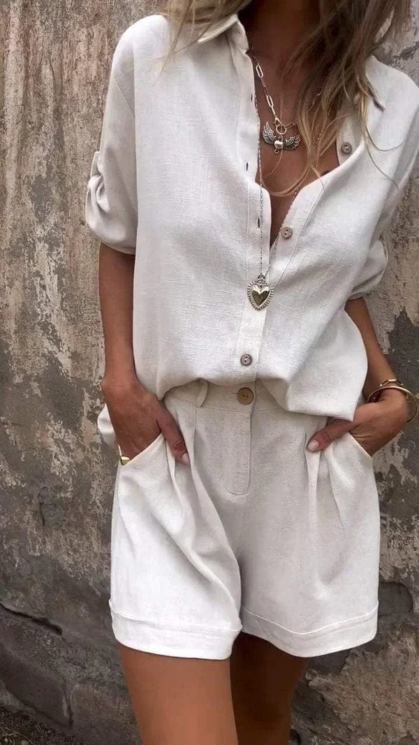 Relaxed Shirt and Shorts Set – Lightweight Casual Two-Piece Outfit for Everyday Comfort