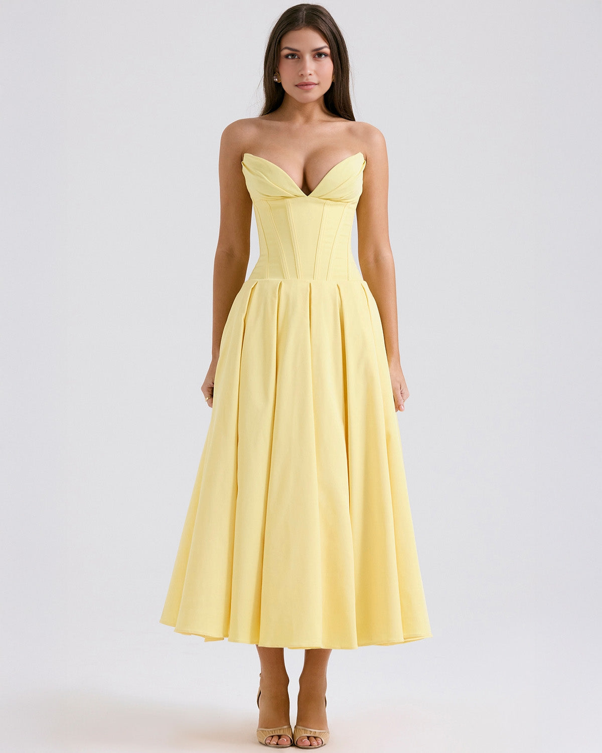 Elegant Amalfi Midi-Kleid für stilvollen Auftritt