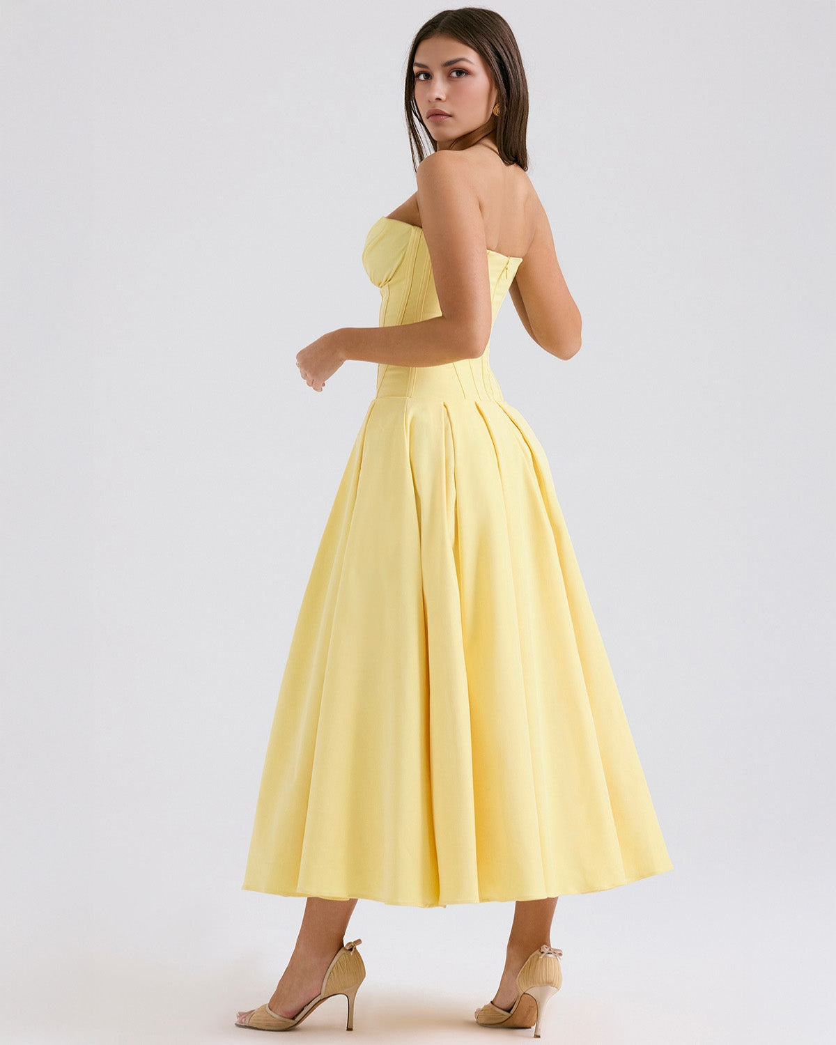 Elegant Amalfi Midi-Kleid für stilvollen Auftritt