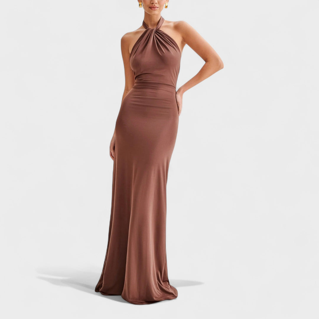 Riva - Sleek Halter Maxi Dress