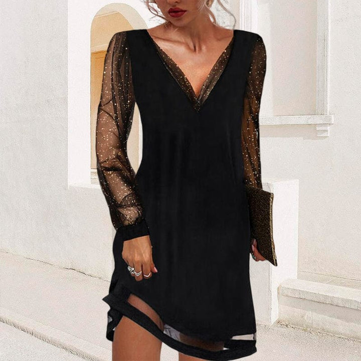 AvaBella – Elegant V-Neck Dress