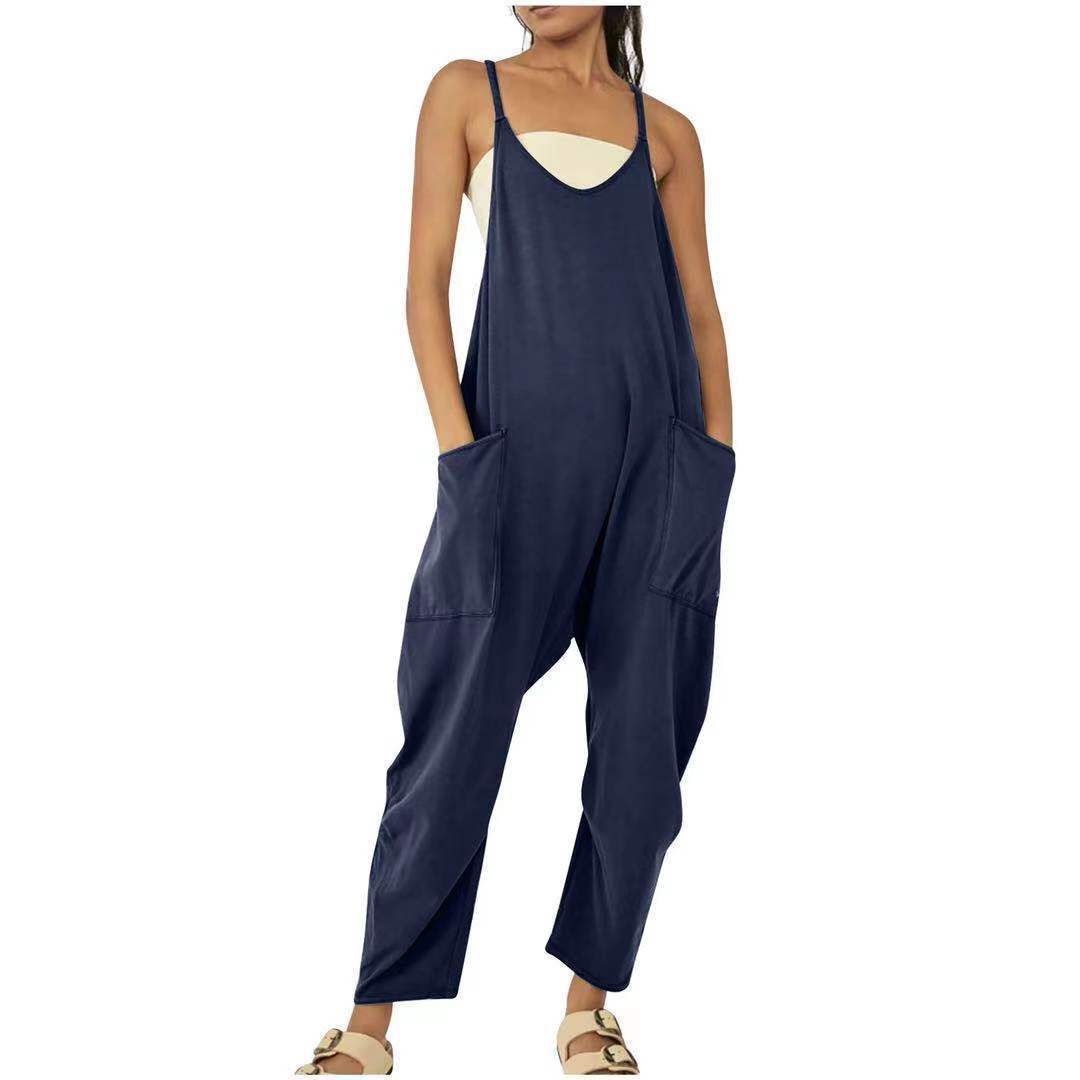 Women’s Utility Zipper Sling Jumpsuit with Pocket