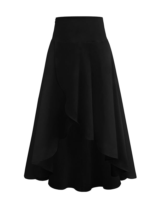 Casual Irregularity Solid Color Skirts Bottoms