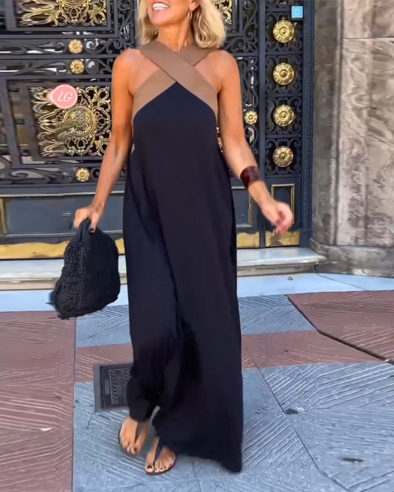 SKYE – CROSS NECK DRESS