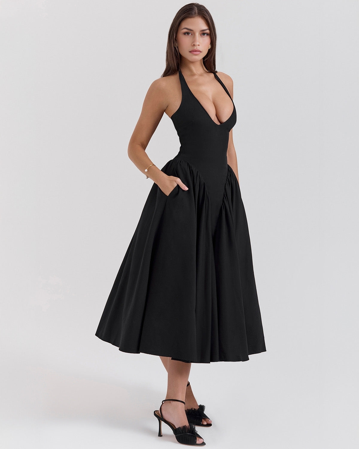 Robe Midi Monroe Élégante et Confortable