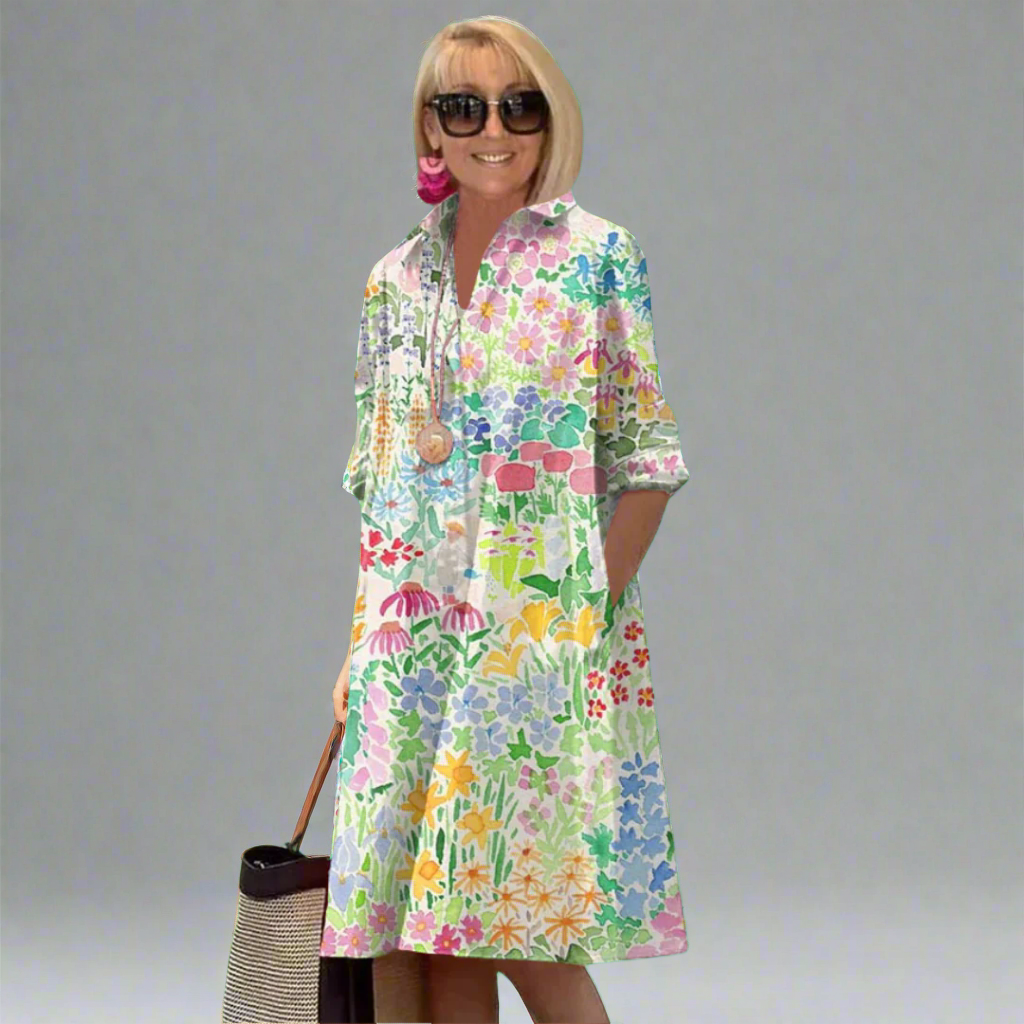Nadine - Luxe Floral Summer Dress for Effortless Style