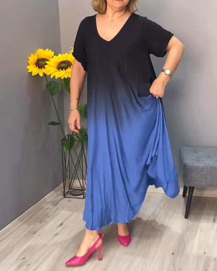 Joan - Summer Gradient Flowy Maxi Dress