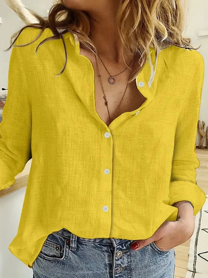 Minimalist Button-Up Shirt – Lightweight Relaxed Fit Top for Everyday Casual & Smart Styling