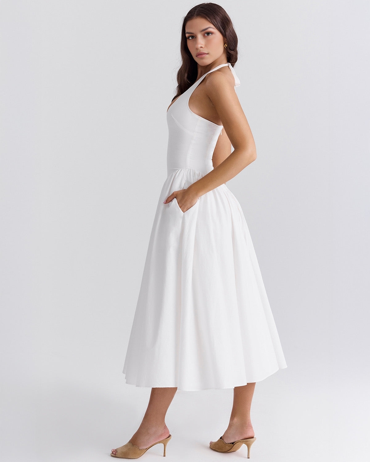 Robe Midi Monroe Élégante et Confortable