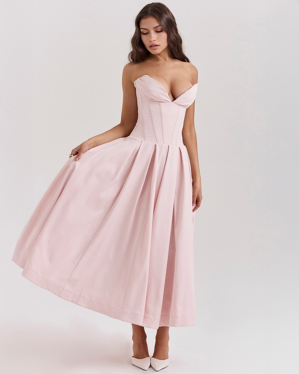 Elegant Amalfi Midi-Kleid für stilvollen Auftritt
