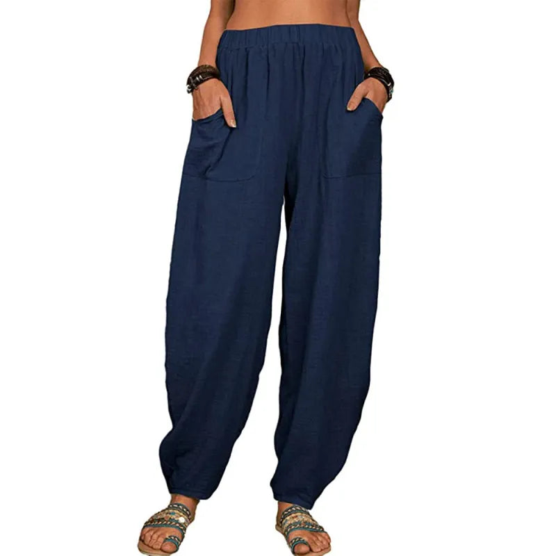 Women’s Casual Harem Pants – Lightweight Summer Fit with Pockets