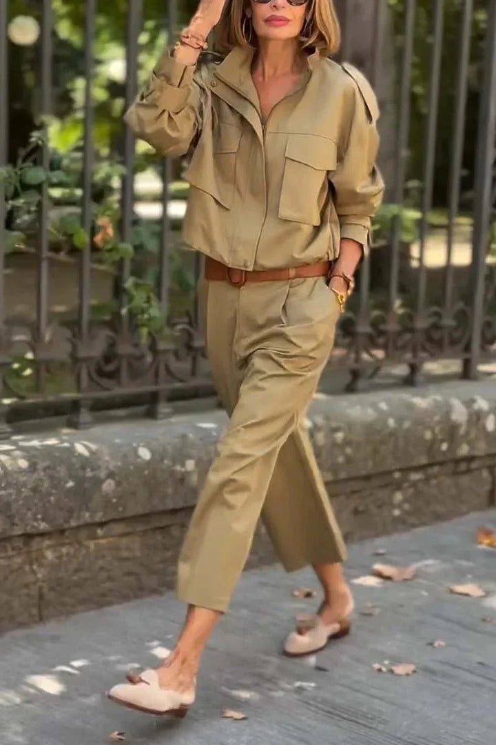 Women’s Chic Loose Cargo Set – Relaxed Two-Piece Outfit for Casual Streetwear & Everyday Style