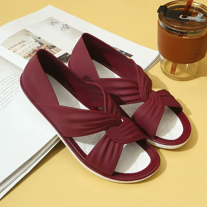 Soft Knot Slide Sandals – Lightweight Comfort Summer Slip-On Slides for Everyday Wear