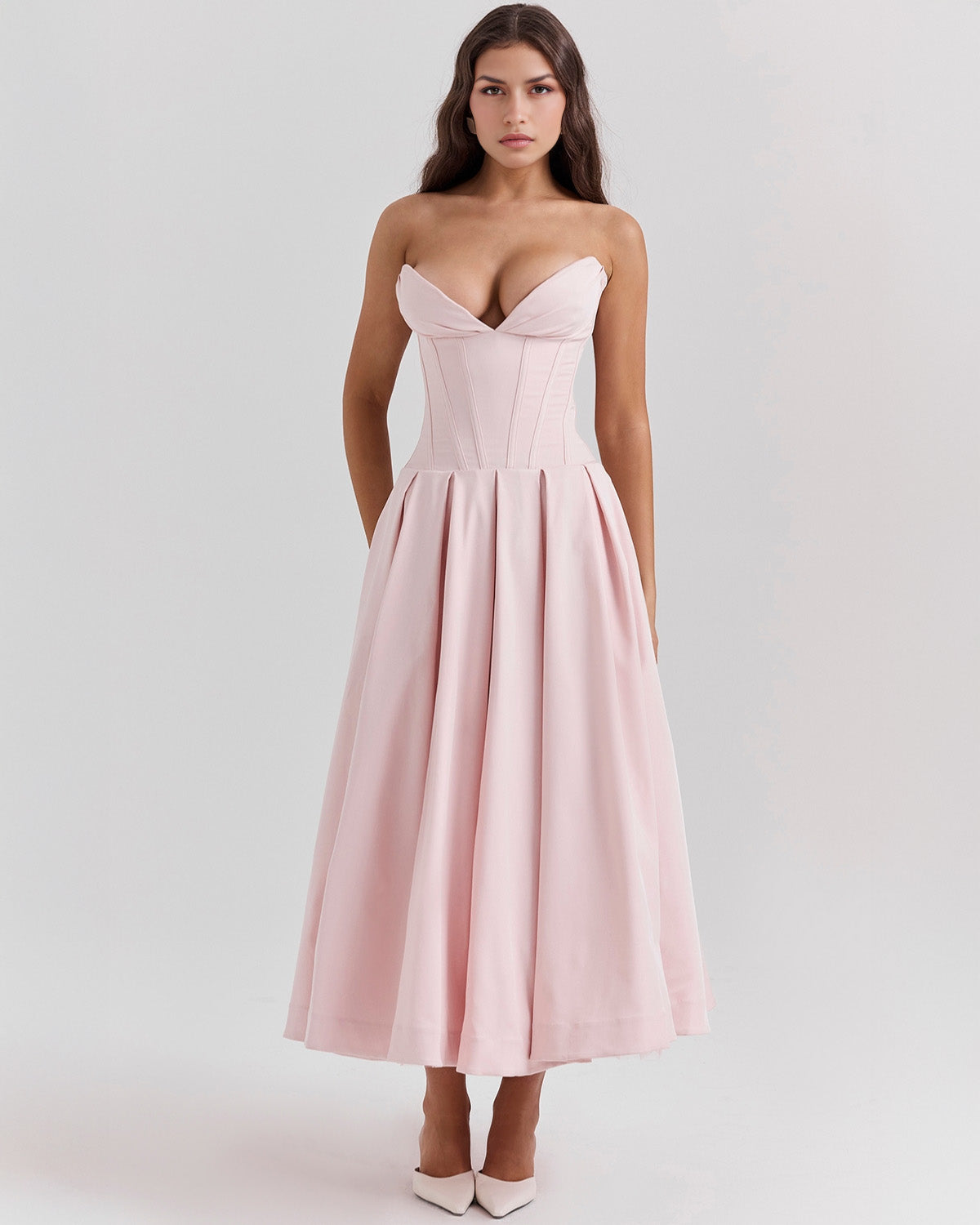 Elegant Amalfi Midi-Kleid für stilvollen Auftritt