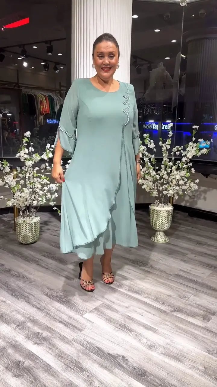 SAMARA – WOMEN'S CHIFFON SOLID COLOR LOOSE DRESS