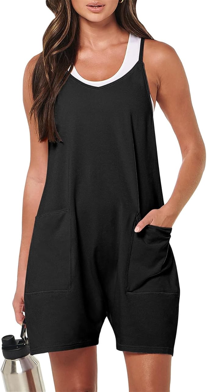 Women’s Casual Zipper Pocket Jumpsuit – Streetwear-Inspired Fleece Overalls