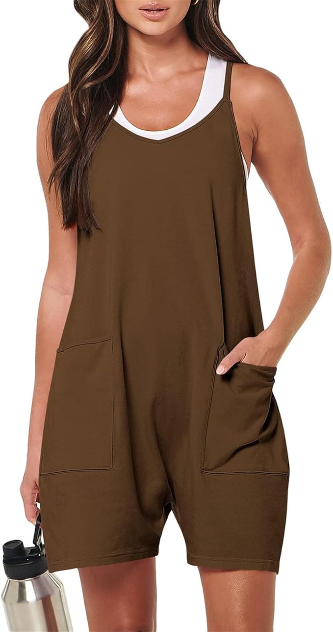 Women’s Casual Zipper Pocket Jumpsuit – Streetwear-Inspired Fleece Overalls