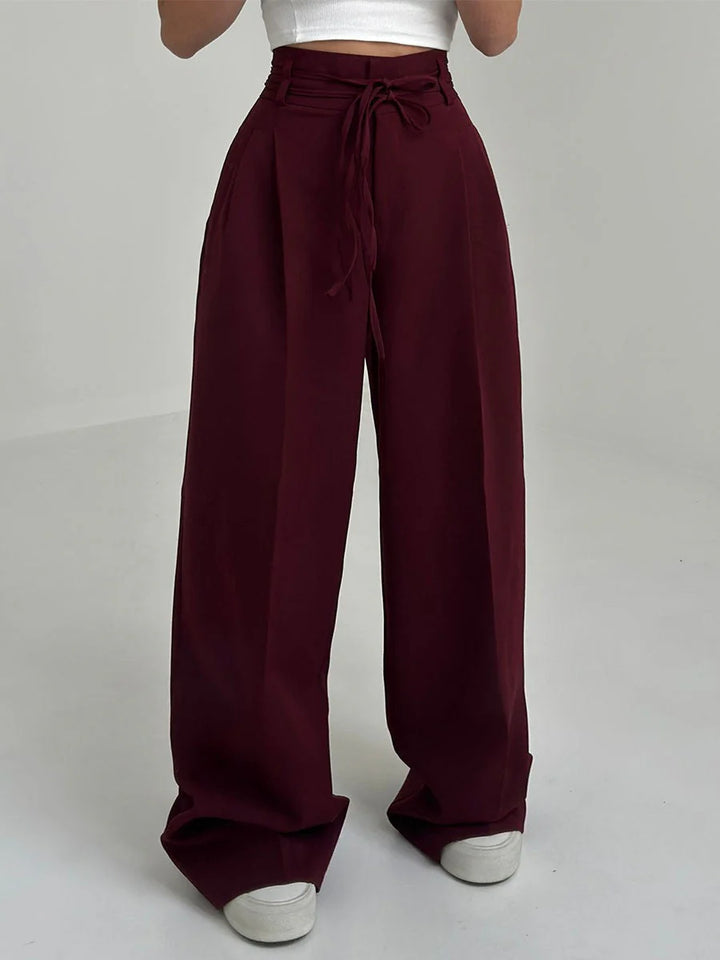 High Waisted Wide Leg Trousers – Elegant Flowing Pants for Work & Modern Everyday Styling