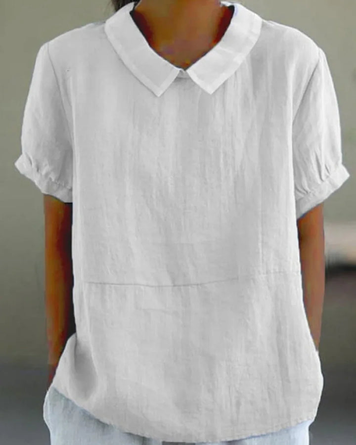 Retro Floral Cotton Linen Shirt – Lightweight Breathable Button-Up for Casual Everyday Style