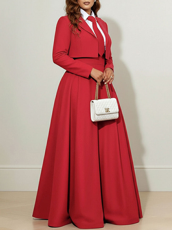 Elasticated Waist High Waisted Big Hemline Pleated Pockets Solid Color Zipper Wide Leg Pants